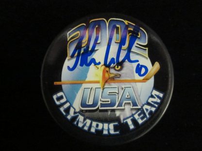 USA Olympian John LeClair Autographed Puck