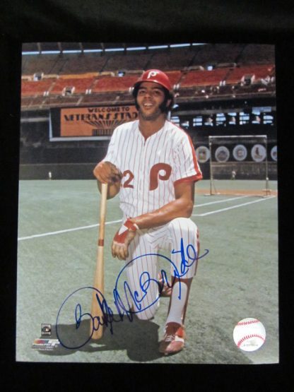 Philadelphia Phillies Bake McBride Autographed Photo