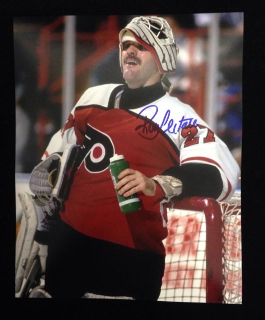 Autographed Ron Hextall 1st Goalie to Score a Goal 16x20 Philadelphia  Flyers Photo - w/ JSA COA