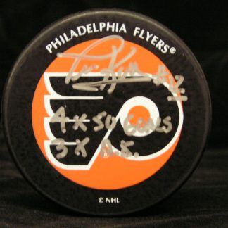 Philadelphia Flyers Tim Kerr Autographed Puck