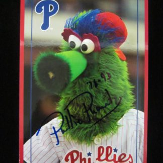 Philadelphia Phillies Phanatic Autographed Postcard