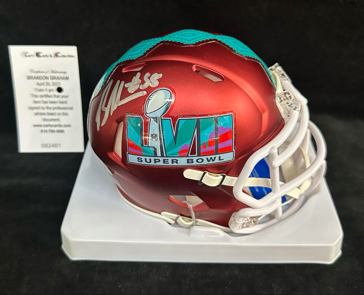 Philadelphia Eagles Brandon Graham Autographed Super Bowl 57 Mini